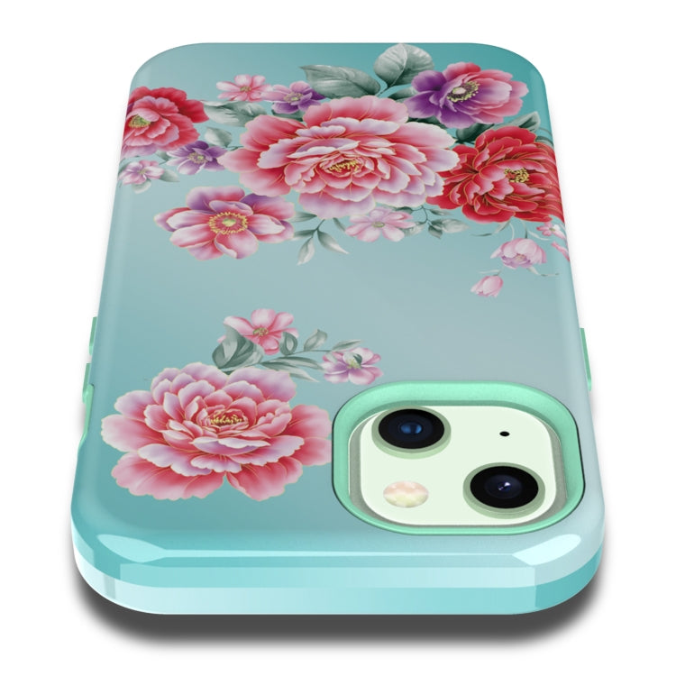 For iPhone 13 Varnishing Water Stick TPU + Hard Plastic Phone Case