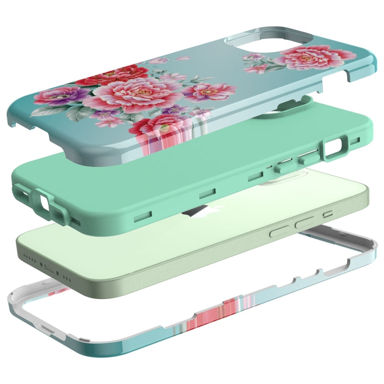 For iPhone 13 Varnishing Water Stick TPU + Hard Plastic Phone Case