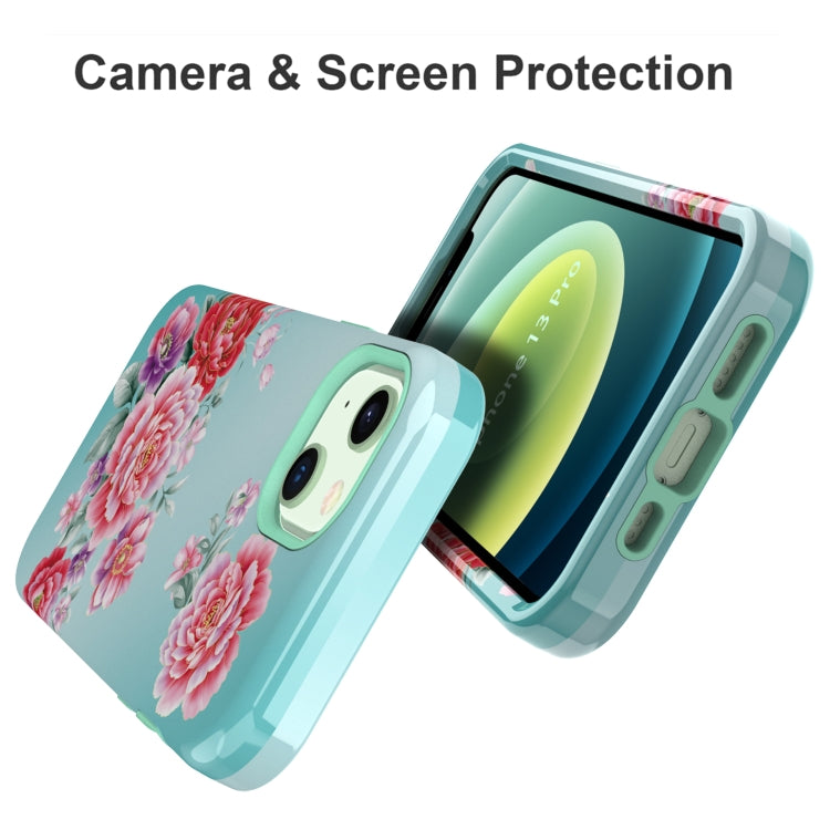 For iPhone 13 Varnishing Water Stick TPU + Hard Plastic Phone Case