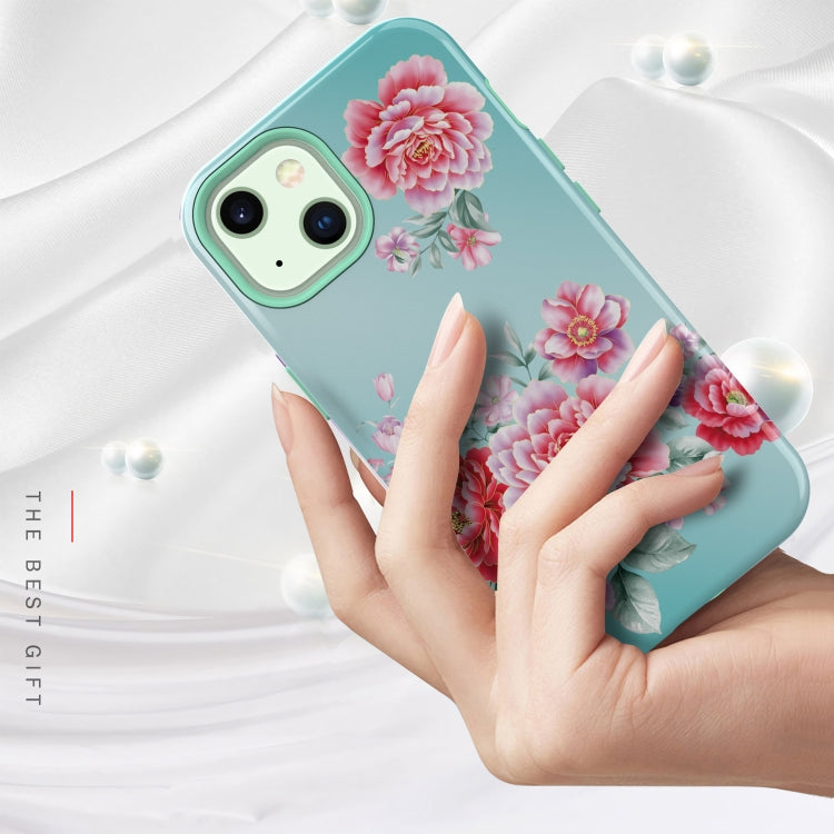 For iPhone 13 Varnishing Water Stick TPU + Hard Plastic Phone Case