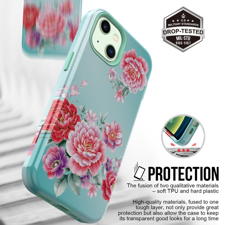 For iPhone 13 Varnishing Water Stick TPU + Hard Plastic Phone Case