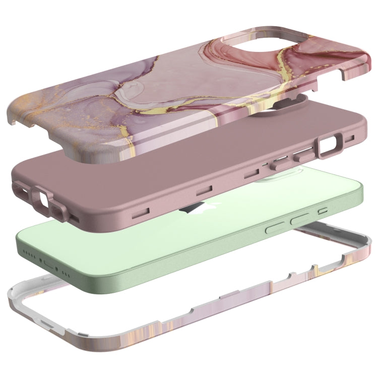 For iPhone 13 Varnishing Water Stick TPU + Hard Plastic Phone Case