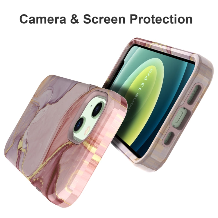 For iPhone 13 Varnishing Water Stick TPU + Hard Plastic Phone Case