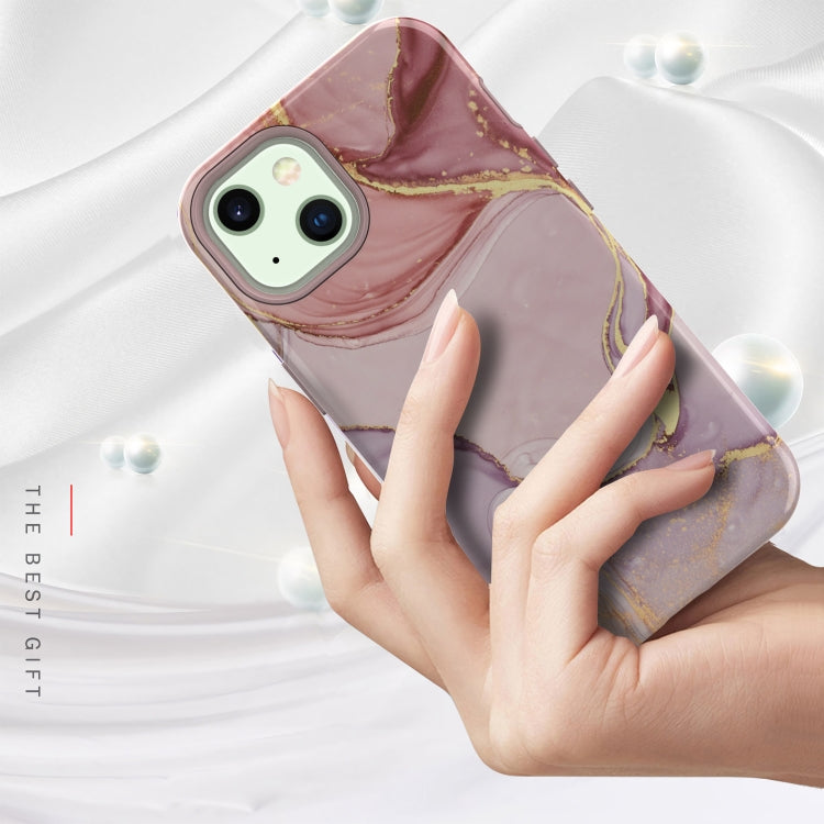 For iPhone 13 Varnishing Water Stick TPU + Hard Plastic Phone Case