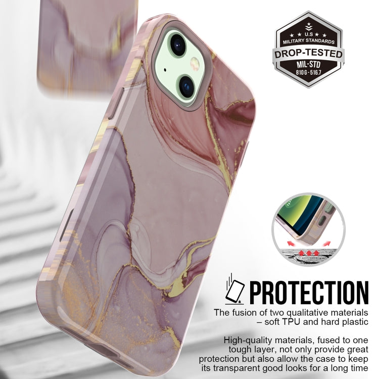 For iPhone 13 Varnishing Water Stick TPU + Hard Plastic Phone Case