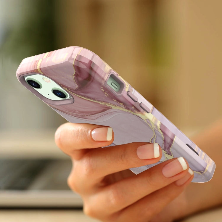 For iPhone 13 Varnishing Water Stick TPU + Hard Plastic Phone Case