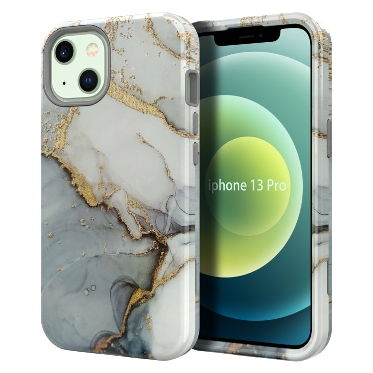 For iPhone 13 Varnishing Water Stick TPU + Hard Plastic Phone Case