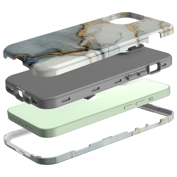 For iPhone 13 Varnishing Water Stick TPU + Hard Plastic Phone Case