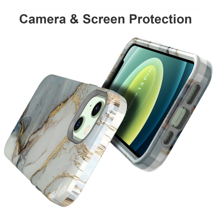For iPhone 13 Varnishing Water Stick TPU + Hard Plastic Phone Case