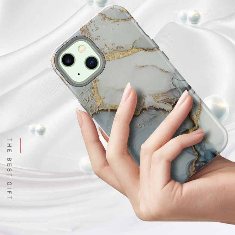 For iPhone 13 Varnishing Water Stick TPU + Hard Plastic Phone Case