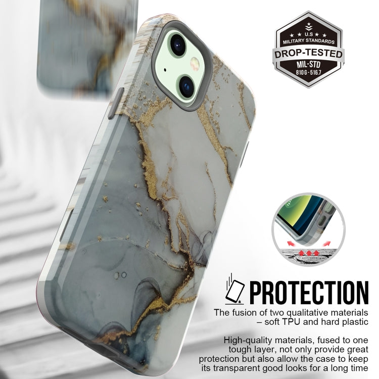 For iPhone 13 Varnishing Water Stick TPU + Hard Plastic Phone Case