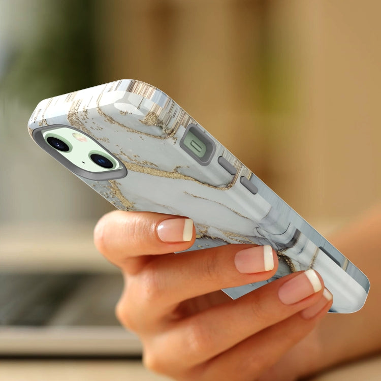 For iPhone 13 Varnishing Water Stick TPU + Hard Plastic Phone Case