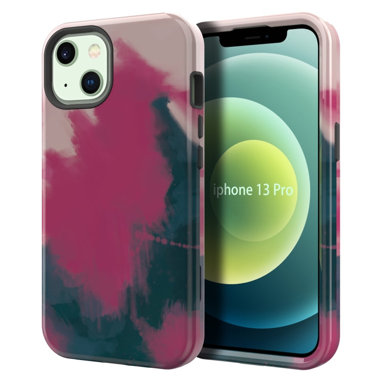 For iPhone 13 Varnishing Water Stick TPU + Hard Plastic Phone Case