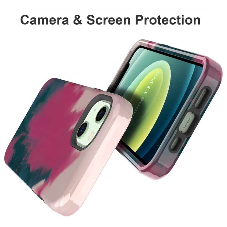 For iPhone 13 Varnishing Water Stick TPU + Hard Plastic Phone Case