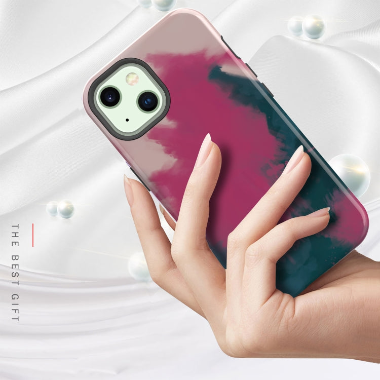 For iPhone 13 Varnishing Water Stick TPU + Hard Plastic Phone Case