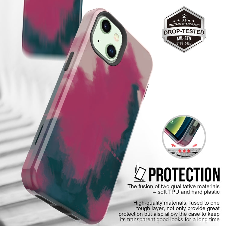 For iPhone 13 Varnishing Water Stick TPU + Hard Plastic Phone Case