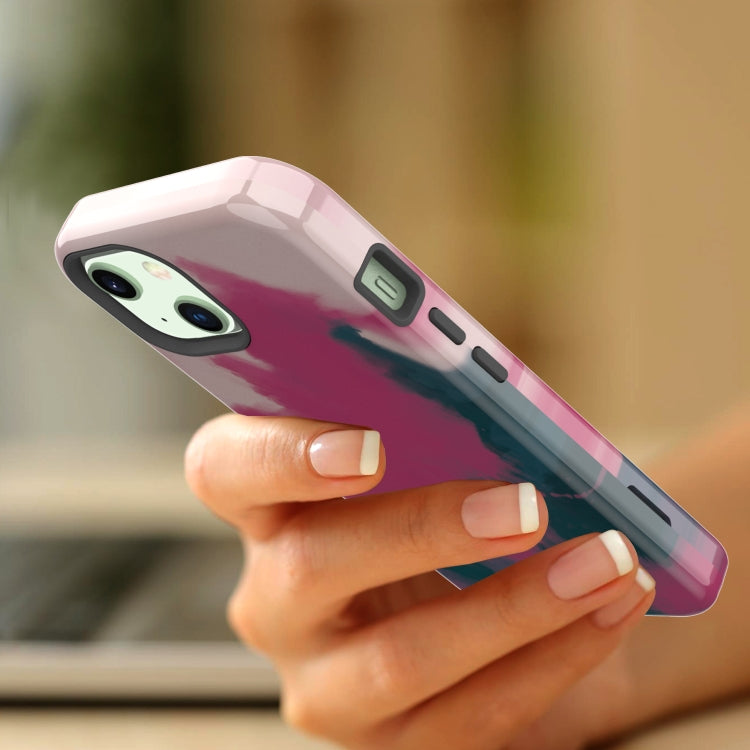 For iPhone 13 Varnishing Water Stick TPU + Hard Plastic Phone Case