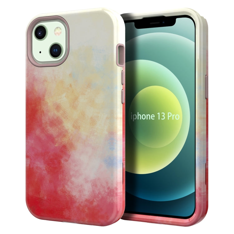 For iPhone 13 Varnishing Water Stick TPU + Hard Plastic Phone Case