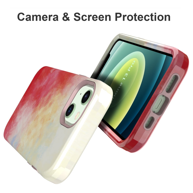 For iPhone 13 Varnishing Water Stick TPU + Hard Plastic Phone Case