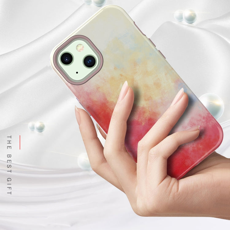 For iPhone 13 Varnishing Water Stick TPU + Hard Plastic Phone Case
