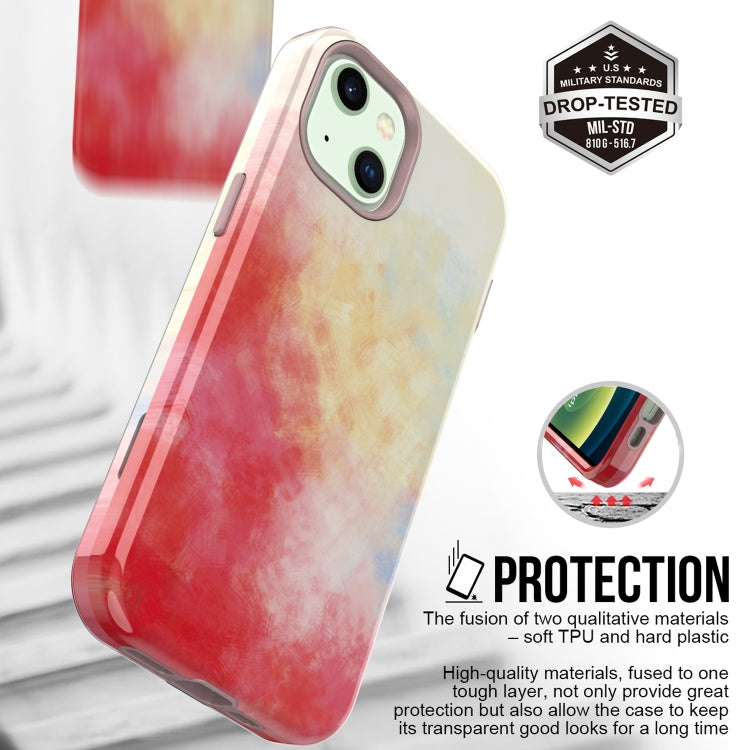 For iPhone 13 Varnishing Water Stick TPU + Hard Plastic Phone Case
