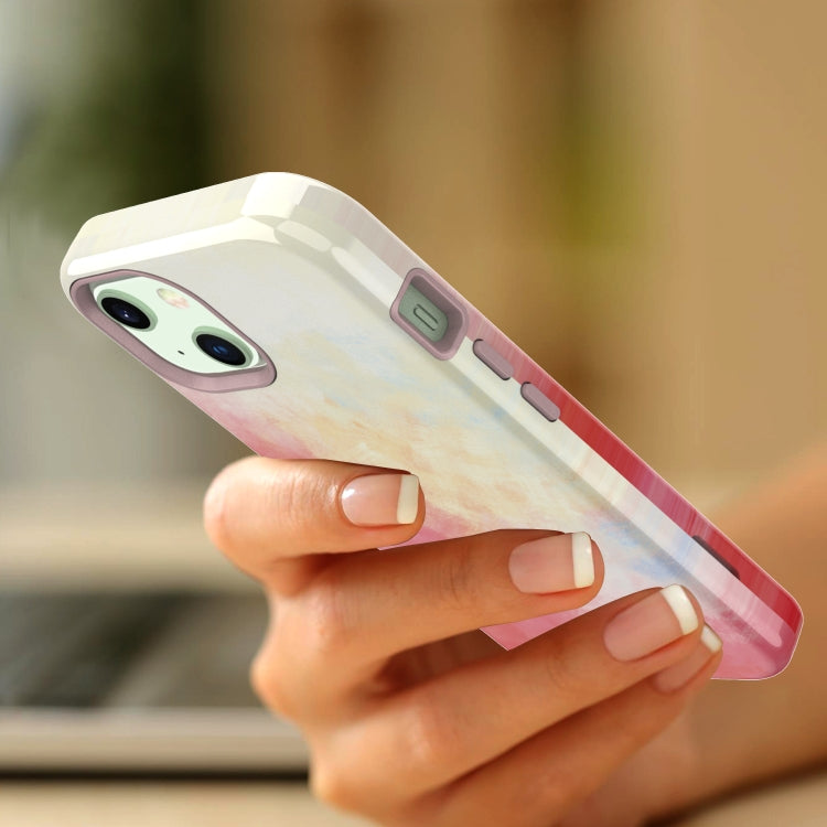 For iPhone 13 Varnishing Water Stick TPU + Hard Plastic Phone Case