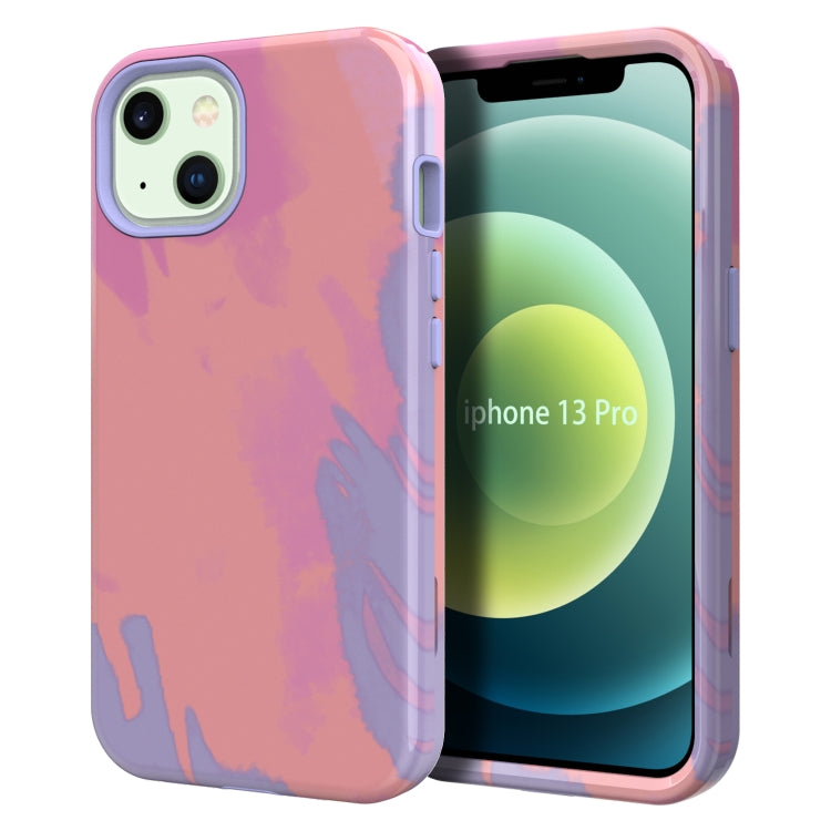 For iPhone 13 Varnishing Water Stick TPU + Hard Plastic Phone Case