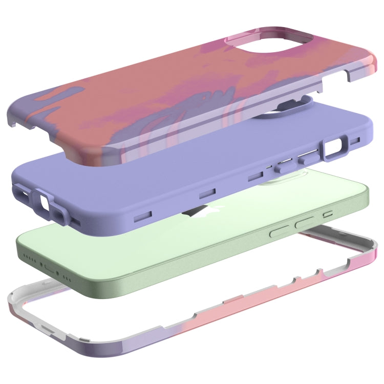 For iPhone 13 Varnishing Water Stick TPU + Hard Plastic Phone Case