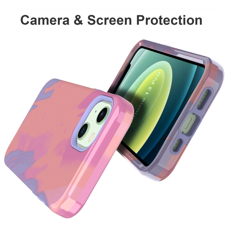For iPhone 13 Varnishing Water Stick TPU + Hard Plastic Phone Case