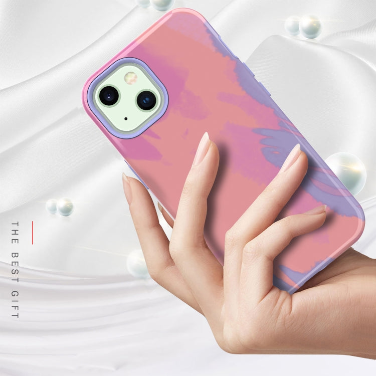 For iPhone 13 Varnishing Water Stick TPU + Hard Plastic Phone Case