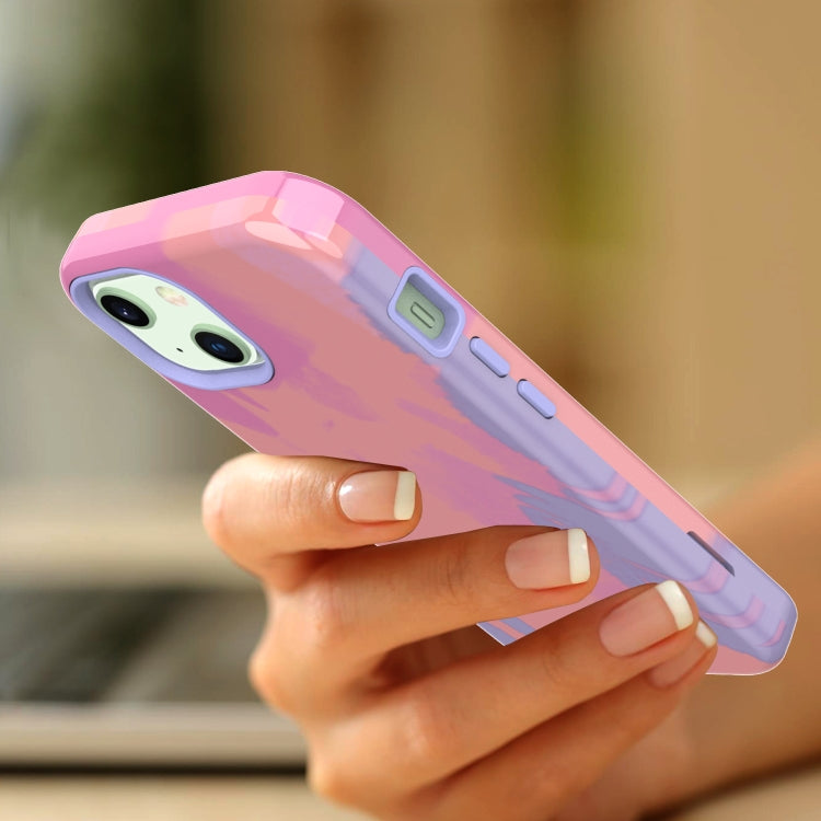 For iPhone 13 Varnishing Water Stick TPU + Hard Plastic Phone Case