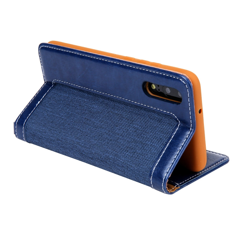 For Huawei P20 CMai2 Legend of Xingyue Series Denim Texture Horizontal Flip Leather Case with Holder & Card Slots & Photo Frame & Hand Strap
