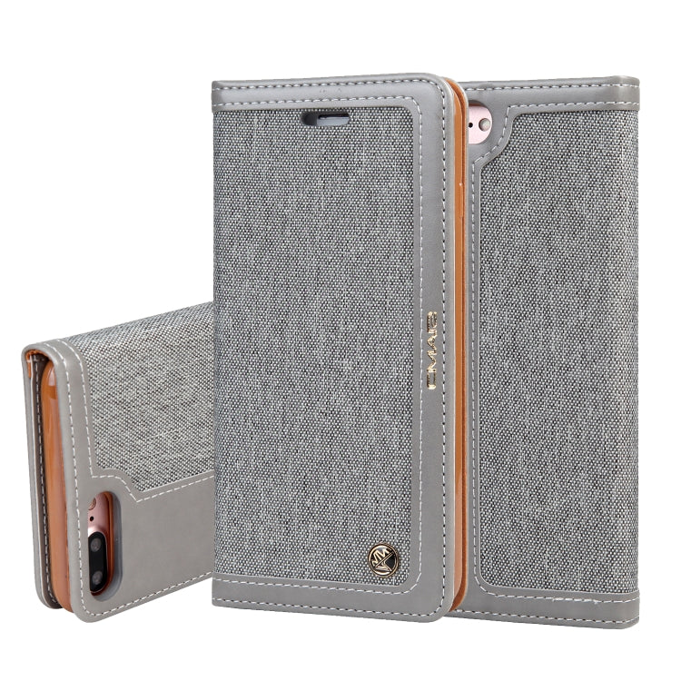For iPhone 8 Plus / 7 Plus CMai2 Legend of Xingyue Series Denim Texture Horizontal Flip Leather Case with Holder & Card Slots & Photo Frame & Hand Strap