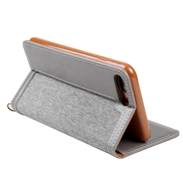 For iPhone 8 Plus / 7 Plus CMai2 Legend of Xingyue Series Denim Texture Horizontal Flip Leather Case with Holder & Card Slots & Photo Frame & Hand Strap
