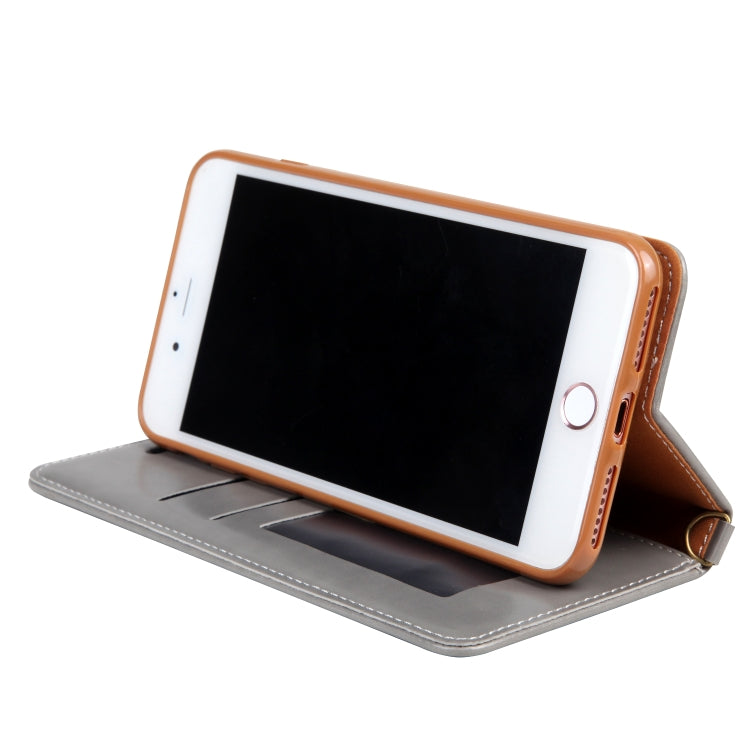 For iPhone 8 Plus / 7 Plus CMai2 Legend of Xingyue Series Denim Texture Horizontal Flip Leather Case with Holder & Card Slots & Photo Frame & Hand Strap