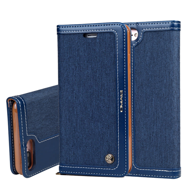For iPhone 8 Plus / 7 Plus CMai2 Legend of Xingyue Series Denim Texture Horizontal Flip Leather Case with Holder & Card Slots & Photo Frame & Hand Strap