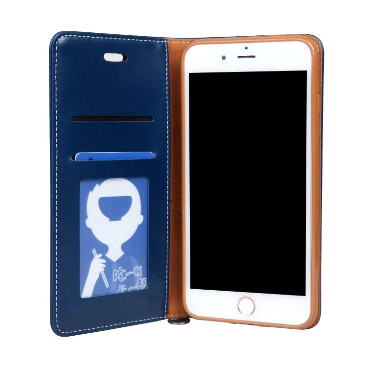 For iPhone 8 Plus / 7 Plus CMai2 Legend of Xingyue Series Denim Texture Horizontal Flip Leather Case with Holder & Card Slots & Photo Frame & Hand Strap