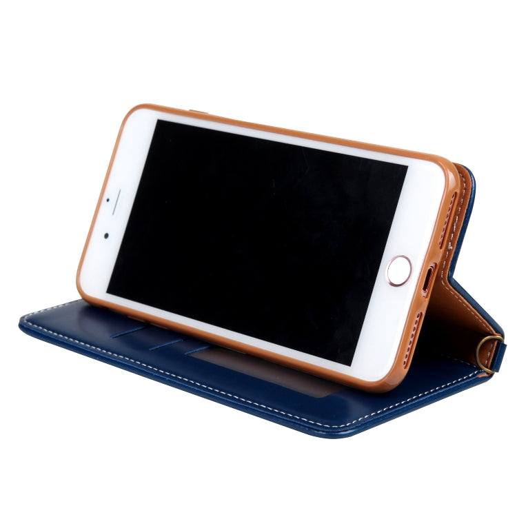 For iPhone 8 Plus / 7 Plus CMai2 Legend of Xingyue Series Denim Texture Horizontal Flip Leather Case with Holder & Card Slots & Photo Frame & Hand Strap