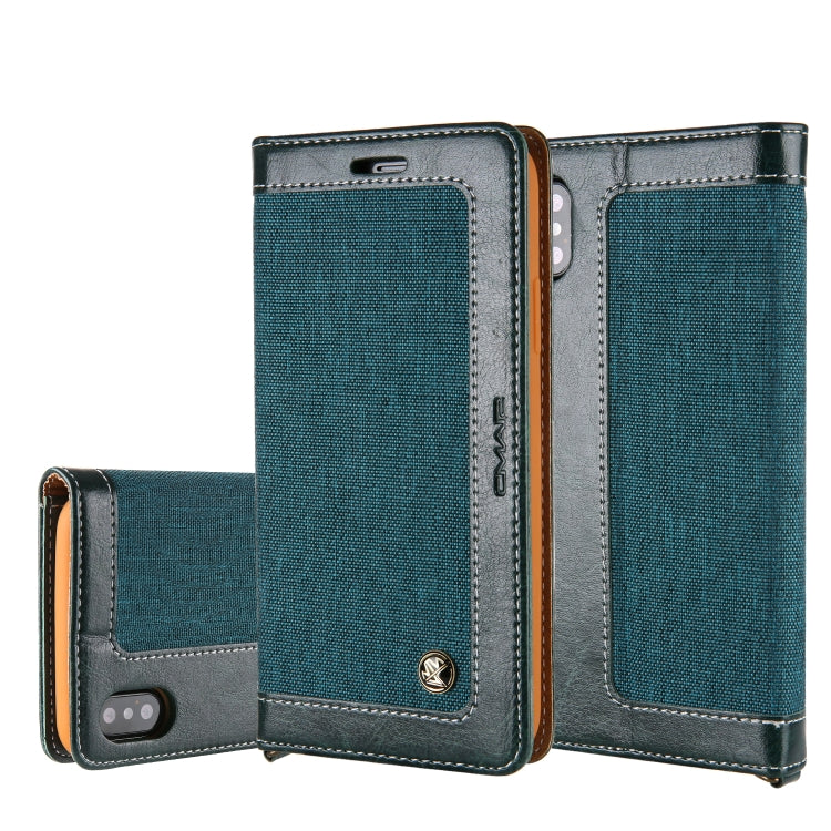 For iPhone X / XS CMai2 Legend of Xingyue Series Denim Texture Horizontal Flip Leather Case with Holder & Card Slots & Photo Frame & Hand Strap