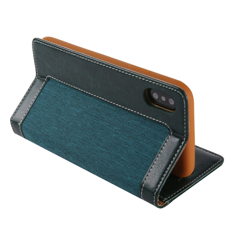 For iPhone X / XS CMai2 Legend of Xingyue Series Denim Texture Horizontal Flip Leather Case with Holder & Card Slots & Photo Frame & Hand Strap