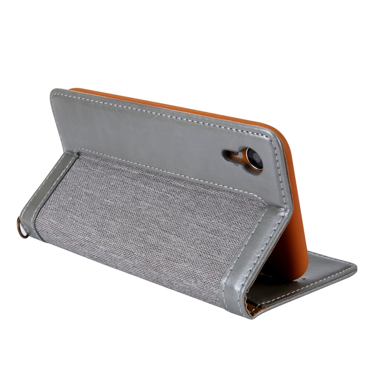 For iPhone XR CMai2 Legend of Xingyue Series Denim Texture Horizontal Flip Leather Case with Holder & Card Slots & Photo Frame & Hand Strap