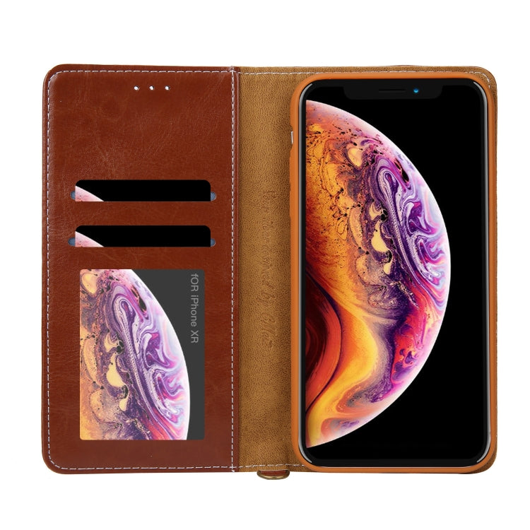 For iPhone XR CMai2 Legend of Xingyue Series Denim Texture Horizontal Flip Leather Case with Holder & Card Slots & Photo Frame & Hand Strap