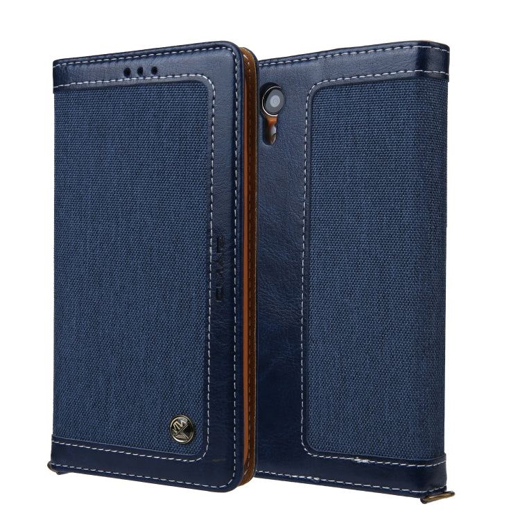 For iPhone XR CMai2 Legend of Xingyue Series Denim Texture Horizontal Flip Leather Case with Holder & Card Slots & Photo Frame & Hand Strap