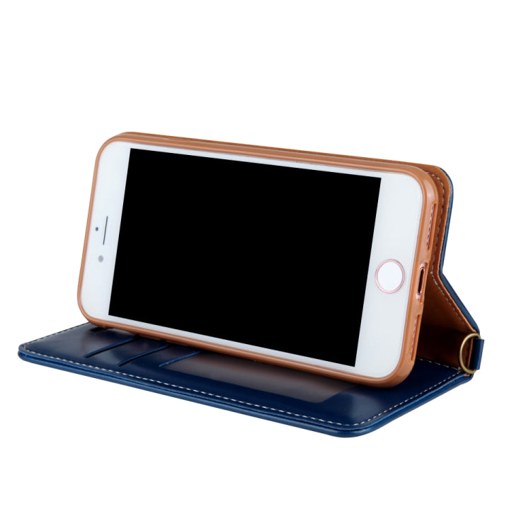 For iPhone SE 2022 / SE 2020 / 8 / 7 CMai2 Legend of Xingyue Series Denim Texture Horizontal Flip Leather Case with Holder & Card Slots & Photo Frame & Hand Strap