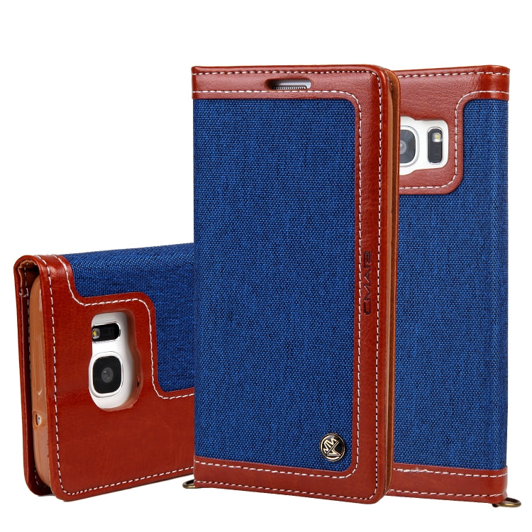 For Galaxy S7 CMai2 Legend of Xingyue Series Denim Texture Horizontal Flip Leather Case with Holder & Card Slots & Photo Frame & Hand Strap