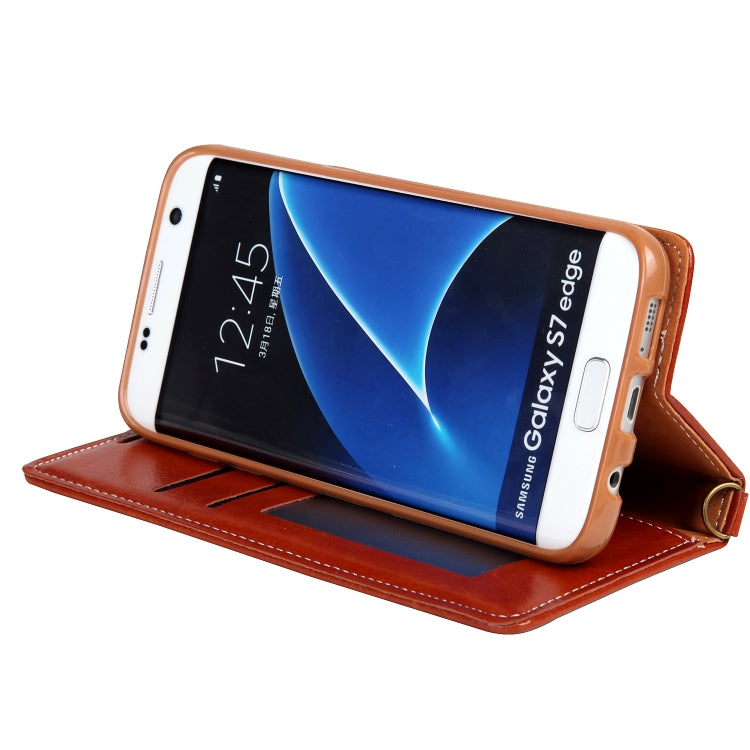 For Galaxy S7 CMai2 Legend of Xingyue Series Denim Texture Horizontal Flip Leather Case with Holder & Card Slots & Photo Frame & Hand Strap