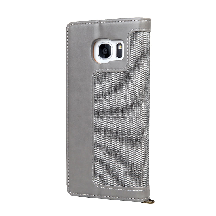 For Galaxy S7 Edge CMai2 Legend of Xingyue Series Denim Texture Horizontal Flip Leather Case with Holder & Card Slots & Photo Frame & Hand Strap