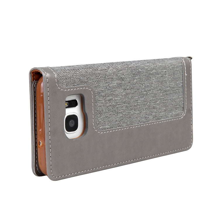 For Galaxy S7 Edge CMai2 Legend of Xingyue Series Denim Texture Horizontal Flip Leather Case with Holder & Card Slots & Photo Frame & Hand Strap