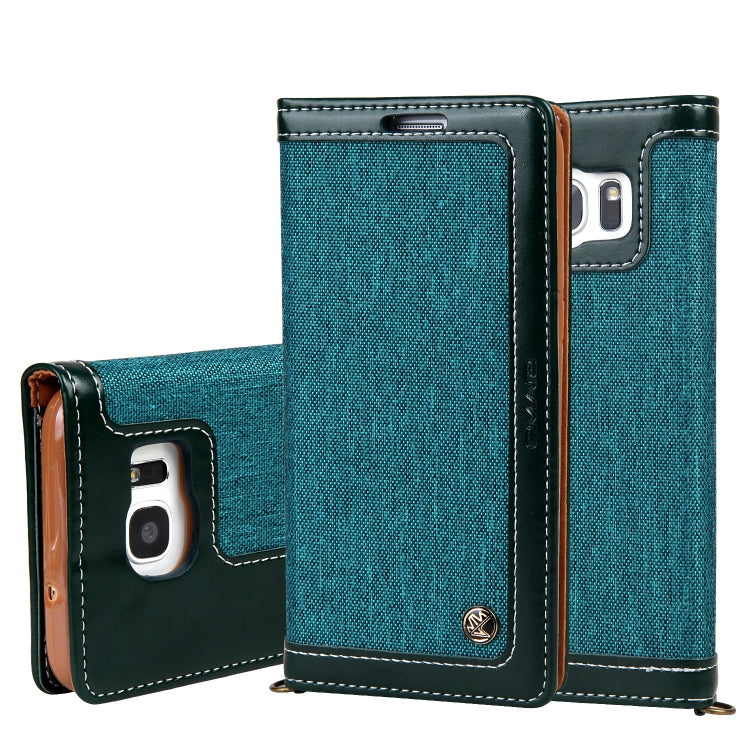 For Galaxy S7 Edge CMai2 Legend of Xingyue Series Denim Texture Horizontal Flip Leather Case with Holder & Card Slots & Photo Frame & Hand Strap