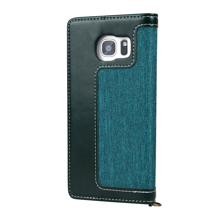 For Galaxy S7 Edge CMai2 Legend of Xingyue Series Denim Texture Horizontal Flip Leather Case with Holder & Card Slots & Photo Frame & Hand Strap
